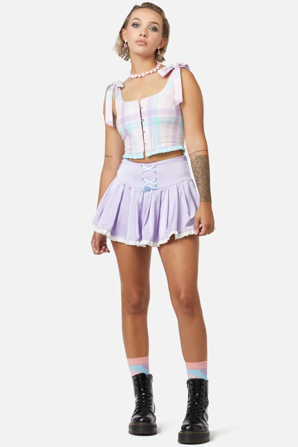 Abyss Tartan Corset