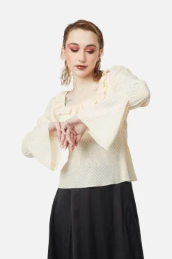 All Of White Sheer Blouse