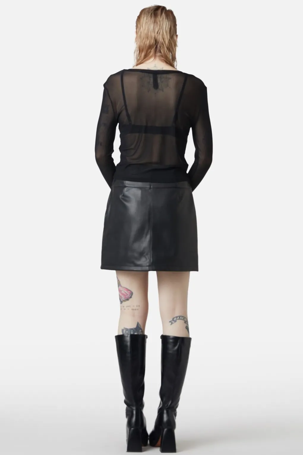 Basic Mesh Long Sleeve Top