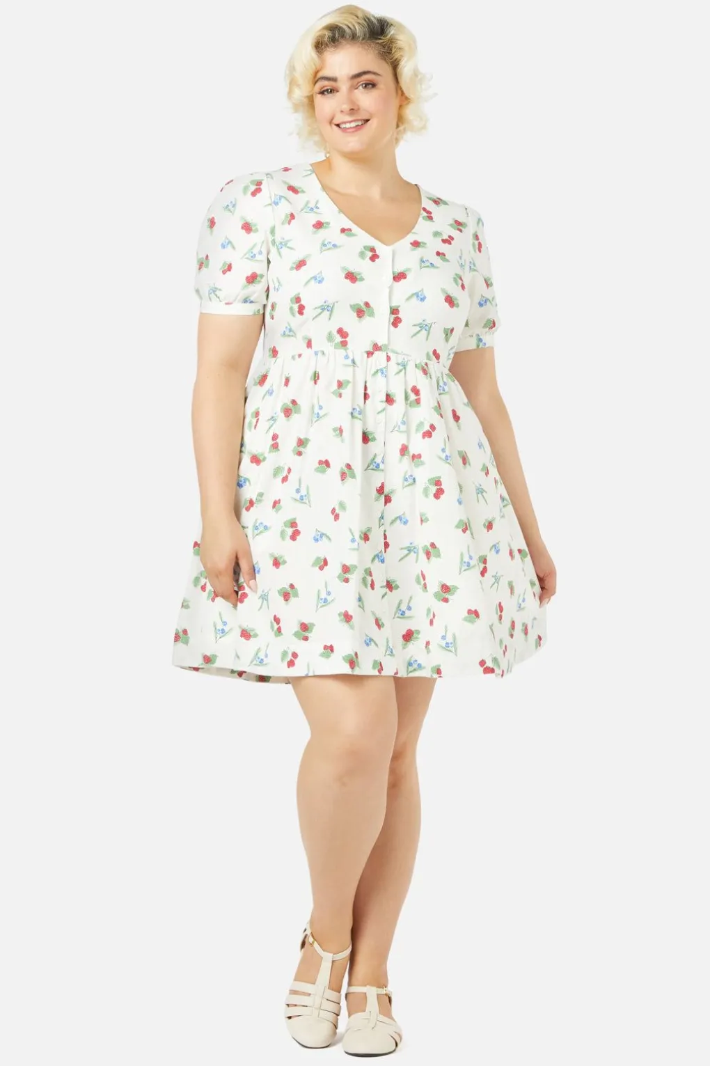 Berry Button Down Dress