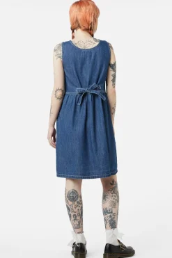 Berry Kitty Denim Pinafore