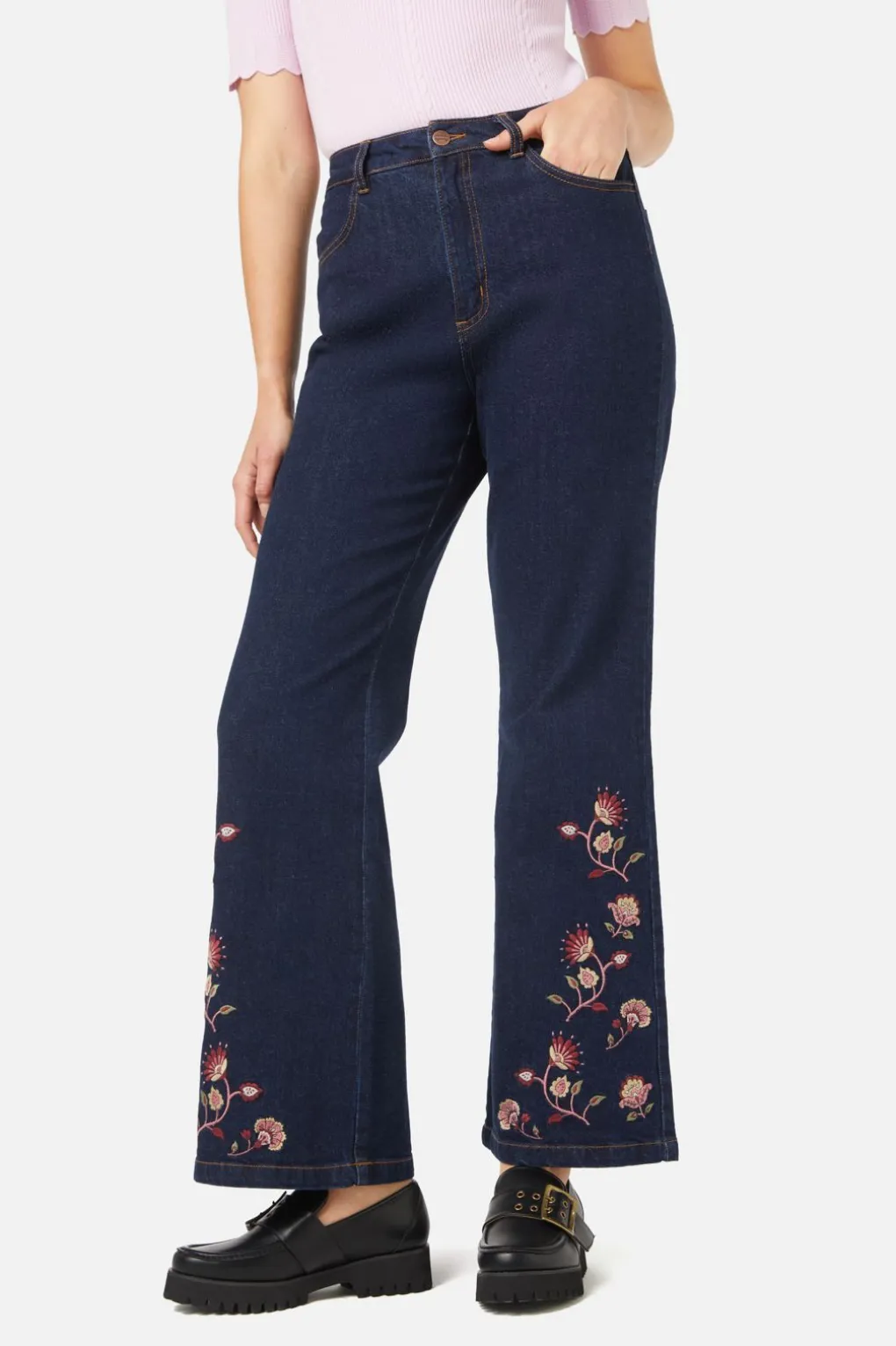 Boho Paisley Emb Jean