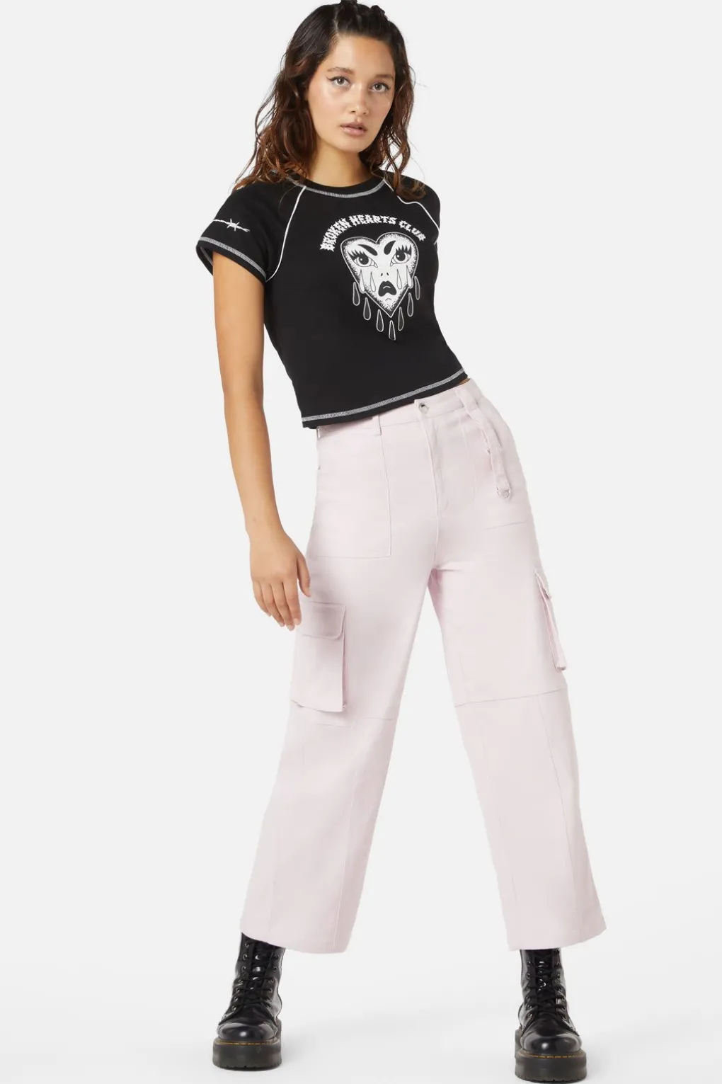 Broken Hearts Crop Raglan