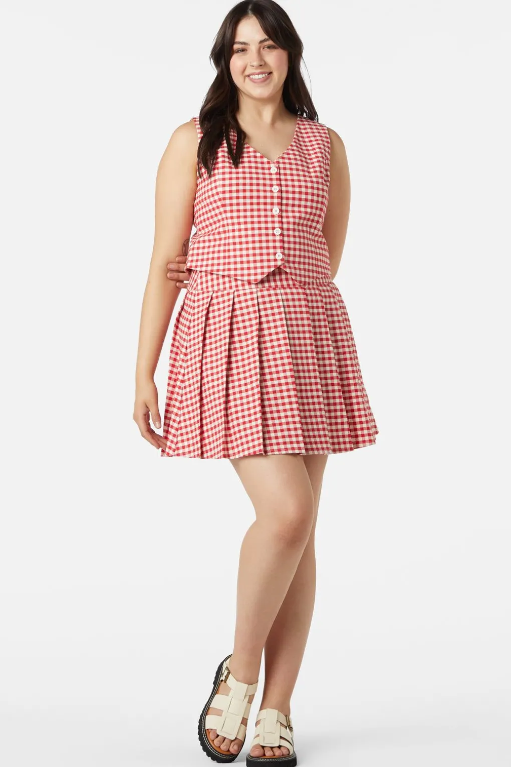 Callie Check Vest