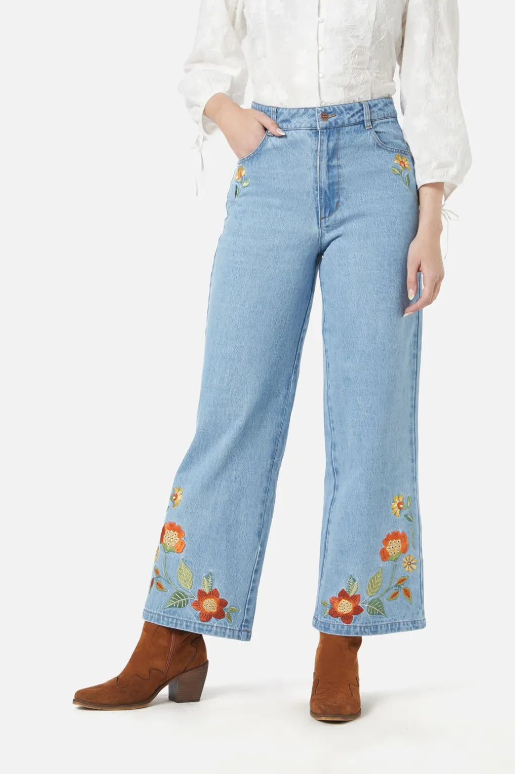 Cami Emb Jean