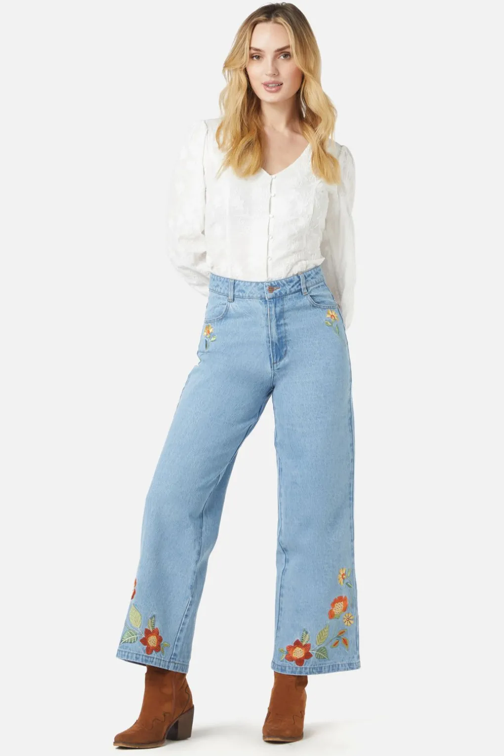 Cami Emb Jean