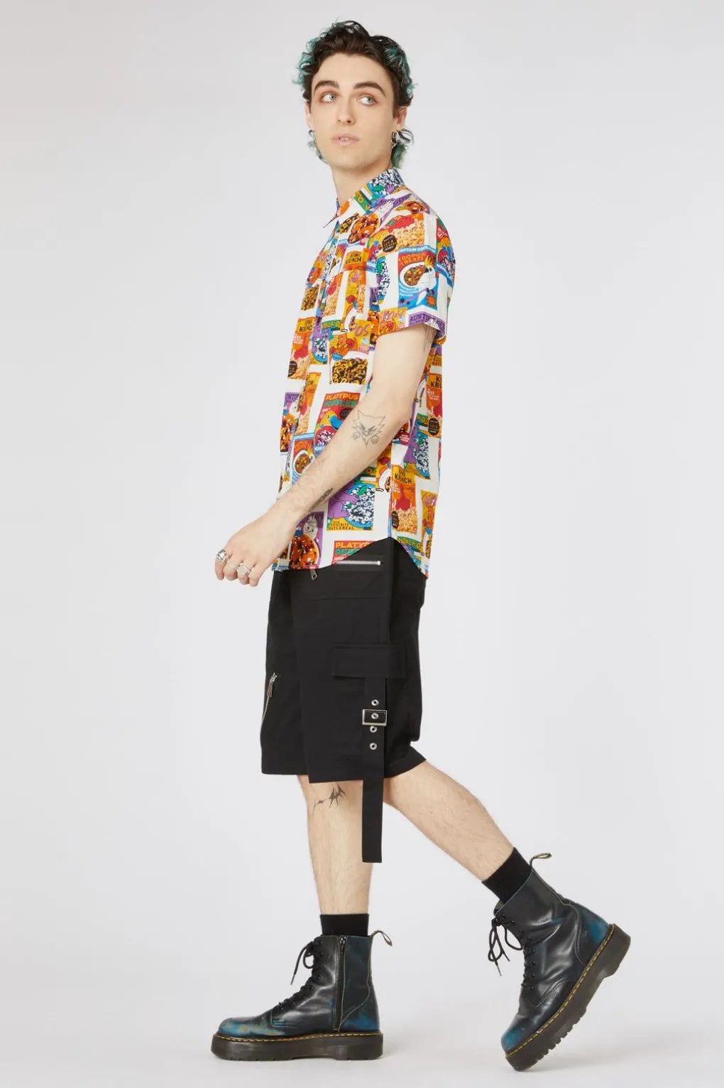 Cereal Print Cotton Ss Shirt