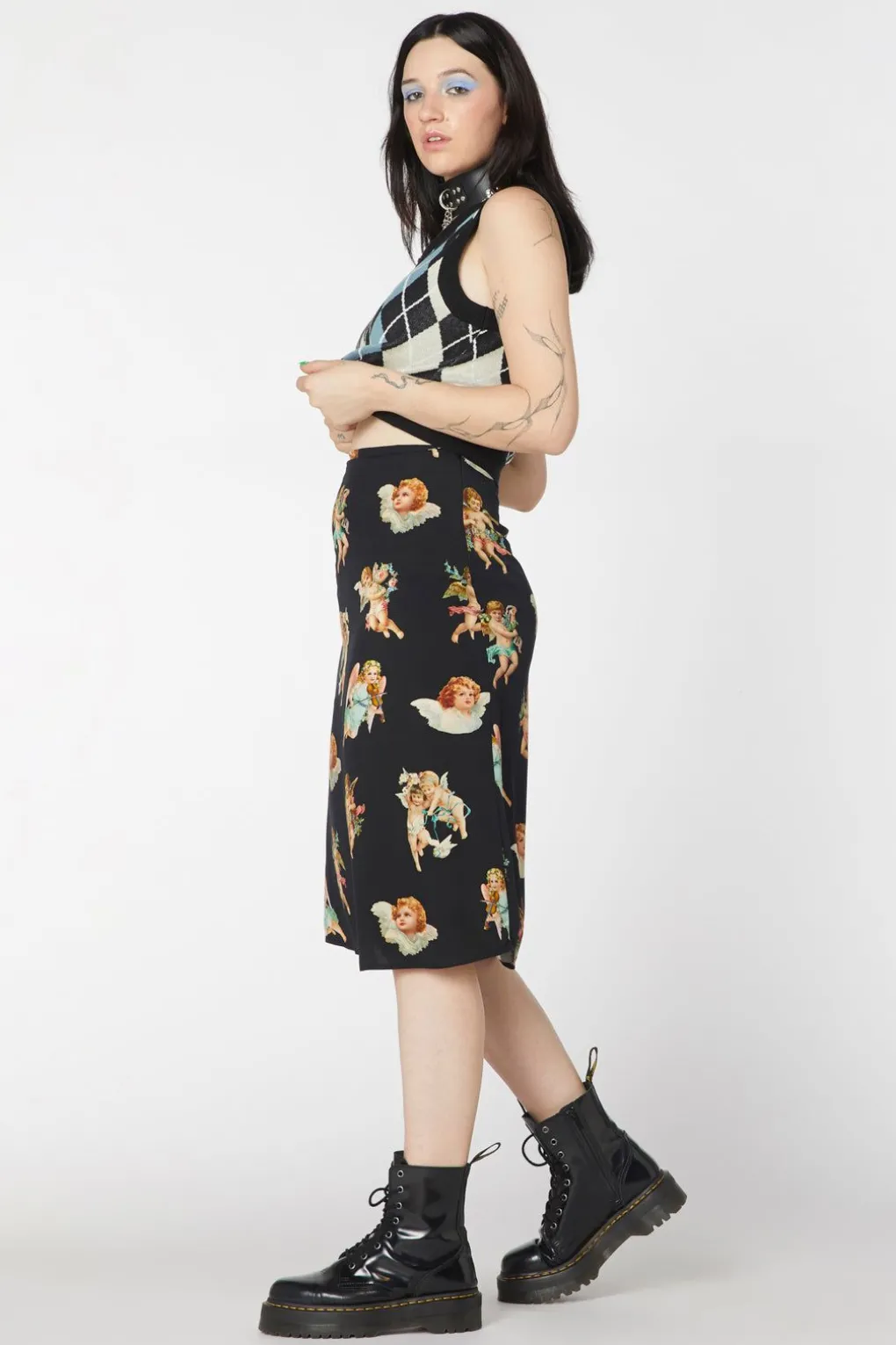 Cherub Viscose Midi Skirt