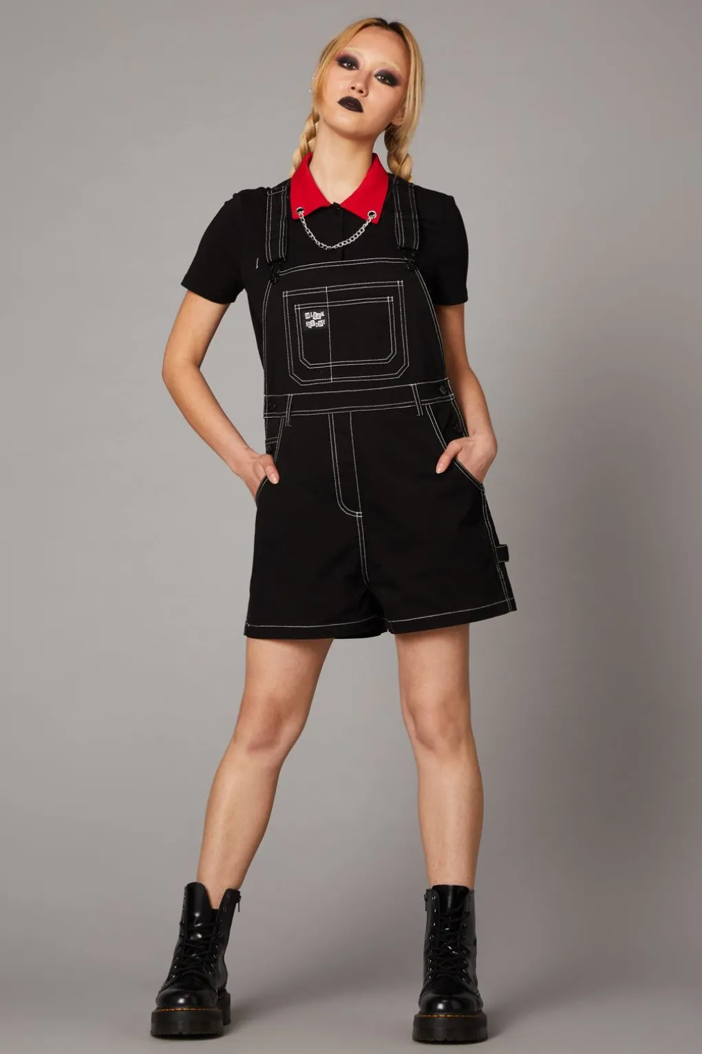 Contrast Stitch Overall