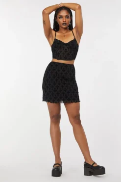 Crucifix Mesh Skirt