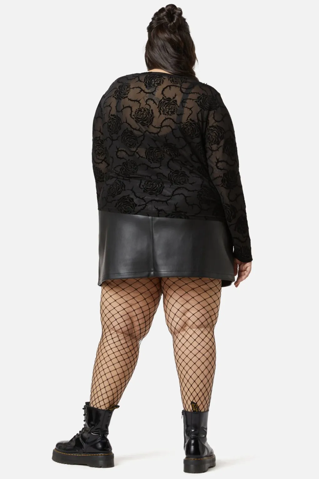 Curve Decaying Days Flocked Mesh Top