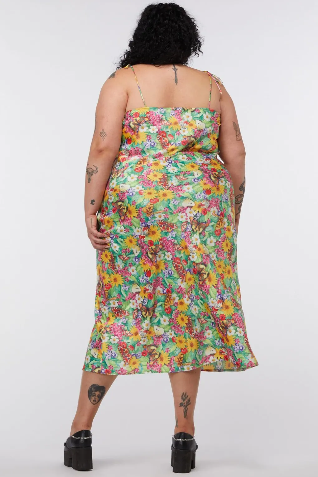 Curve Glade Satin Slip Dress