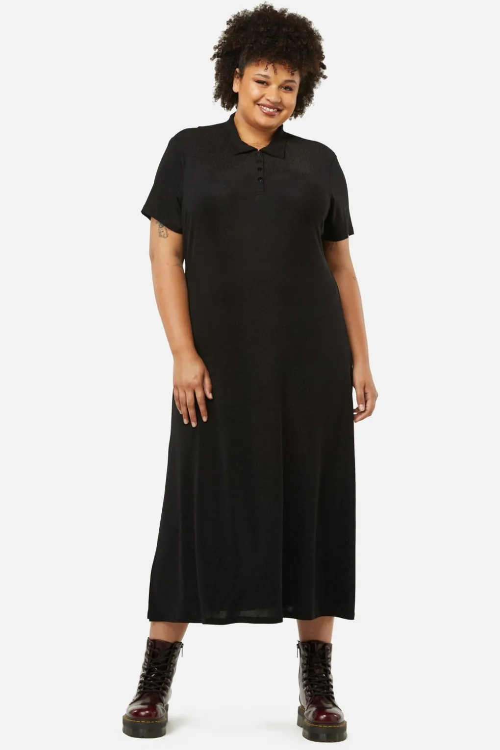 Curve Glitter Mesh Midi Dress