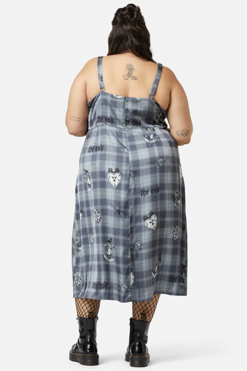 Curve Love Her Printed Satin Split Dress