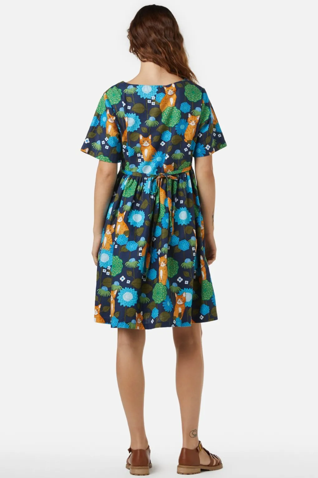 Cute Cat Smock Dress