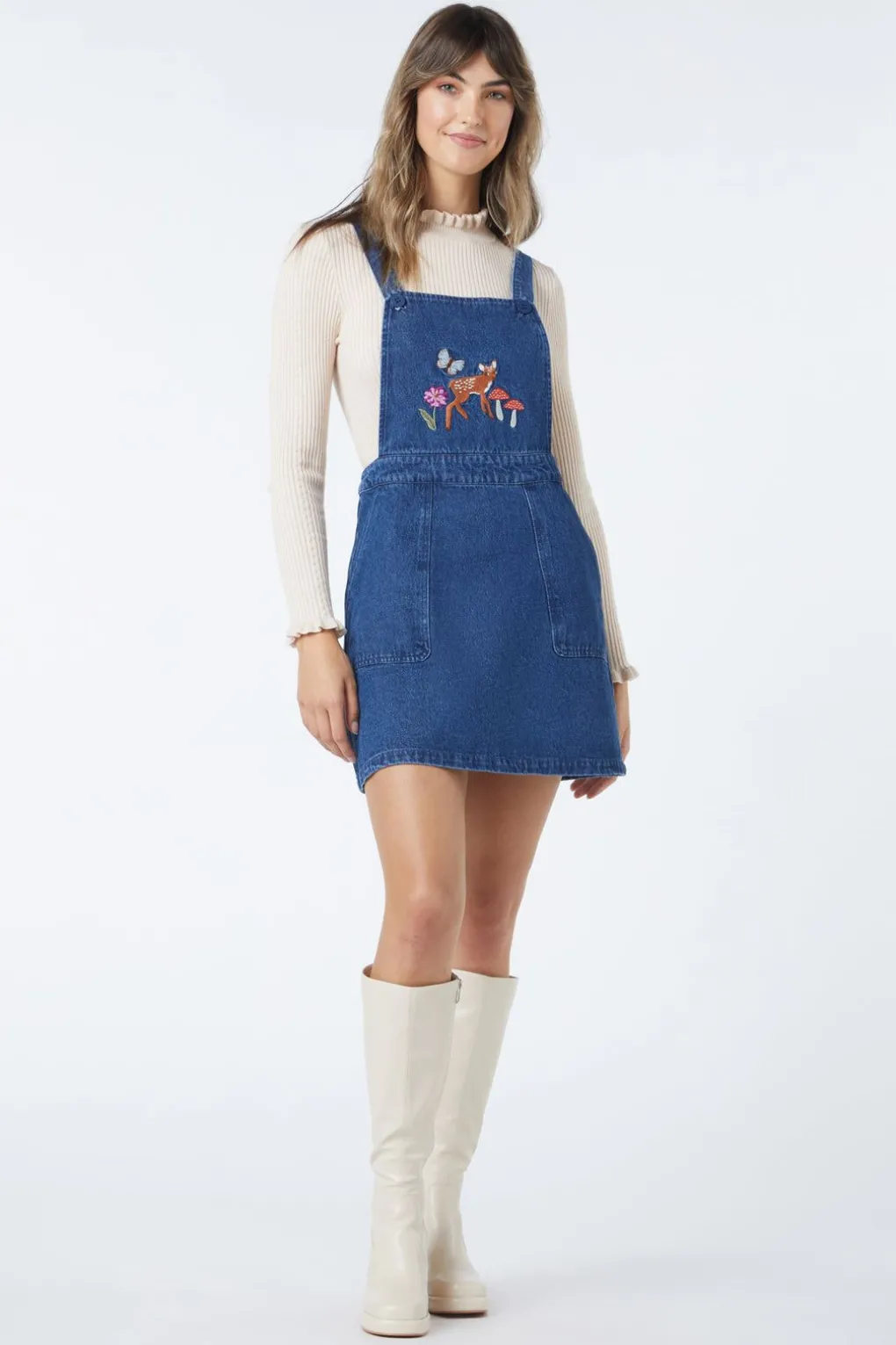 Deerly Friends Emb Pinny