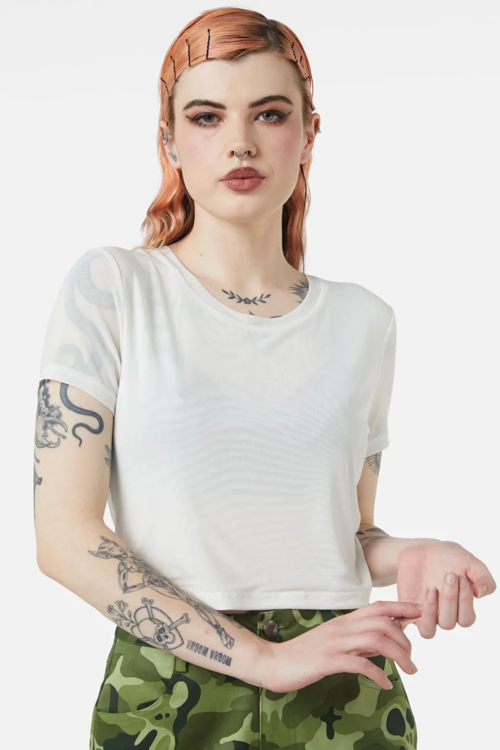 Eliza Mesh Top