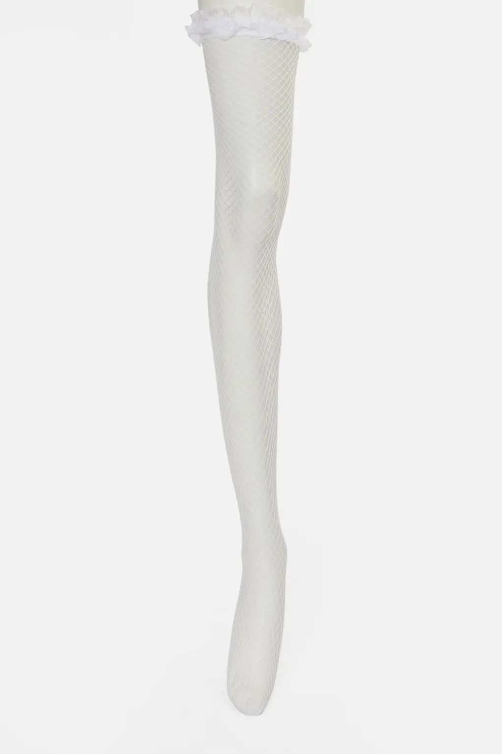 Fishnet Frill Over Knee Sock