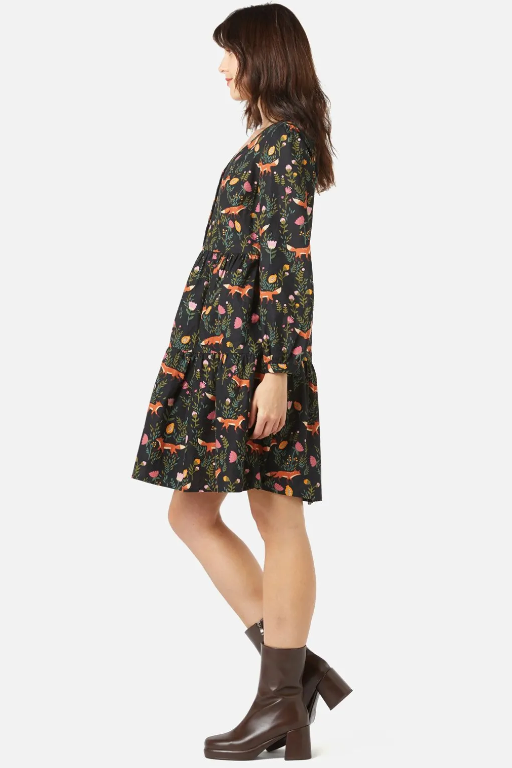Fox Sleeved Dress