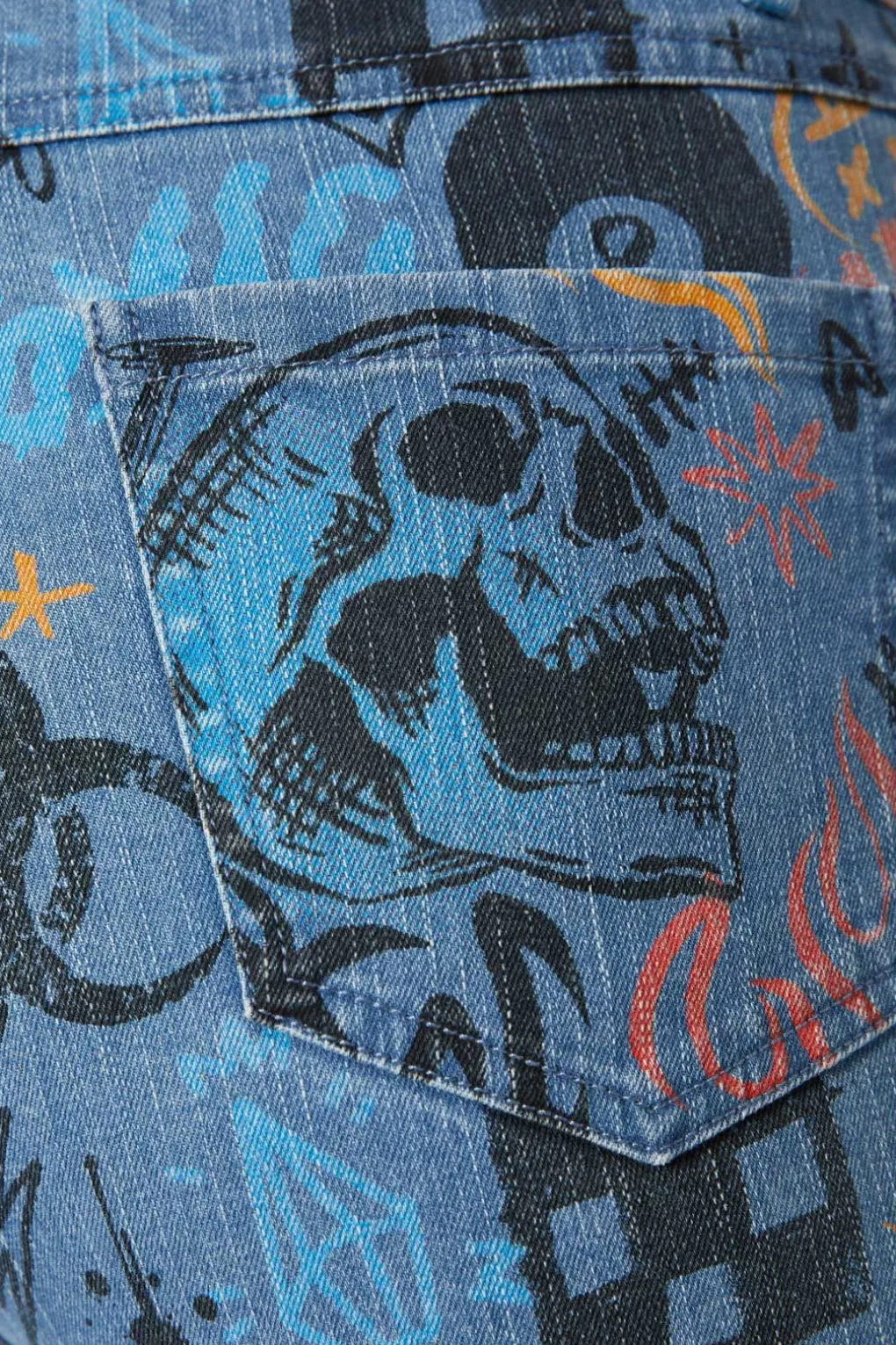 Graffiti Denim Slim Jean