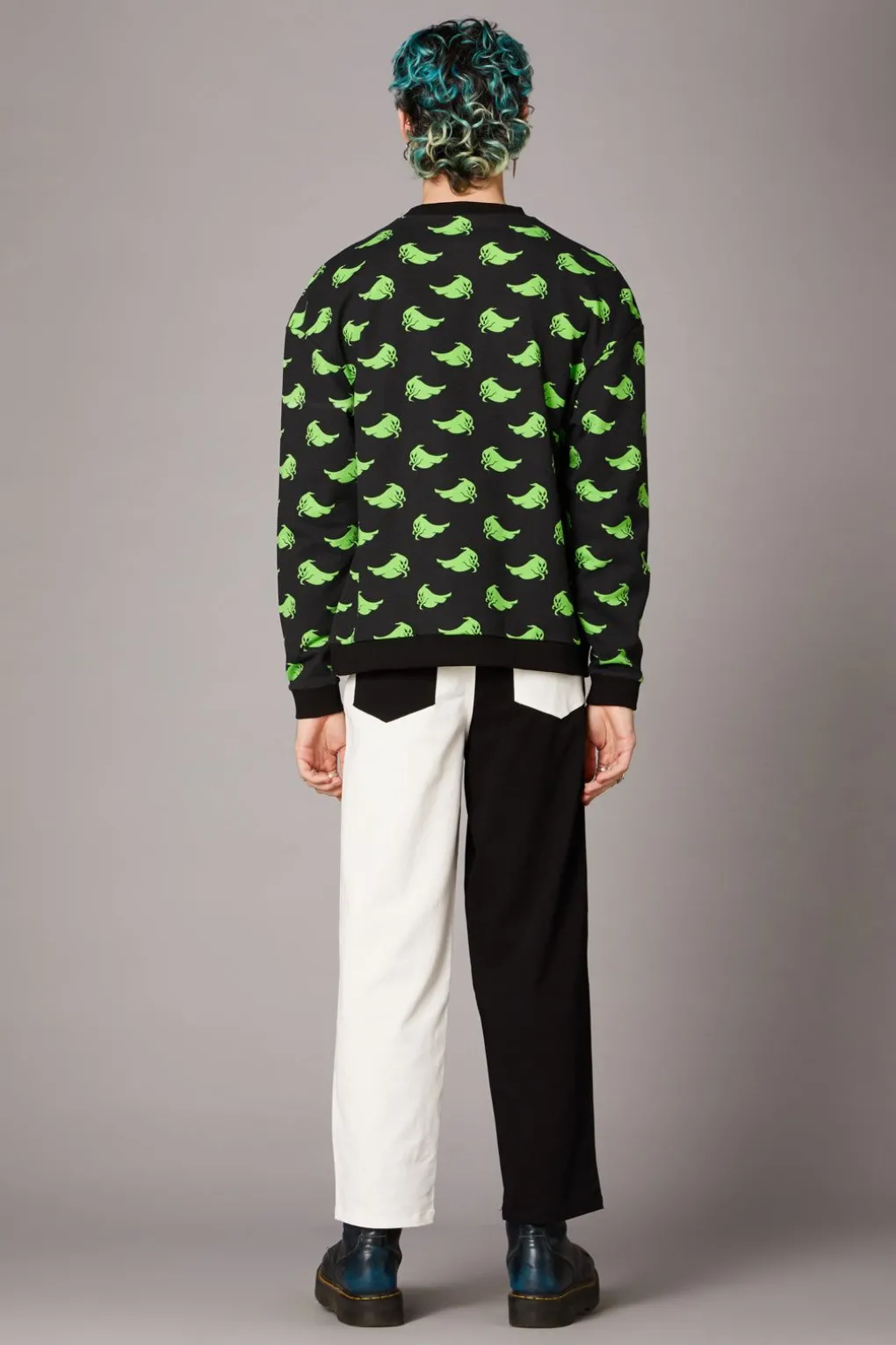 Green Ghost Goth Sweater