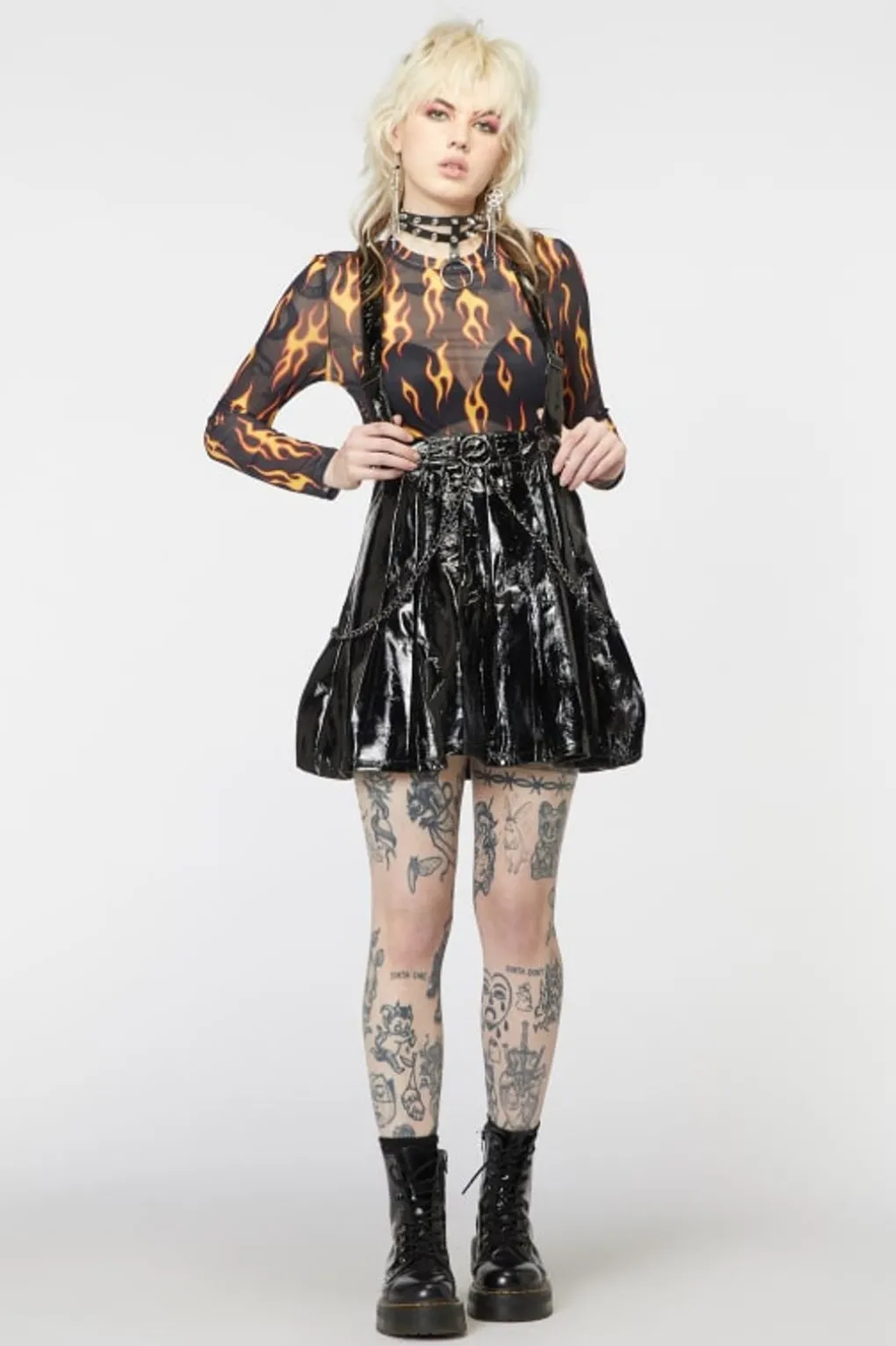 Grunge Pleated Pinny