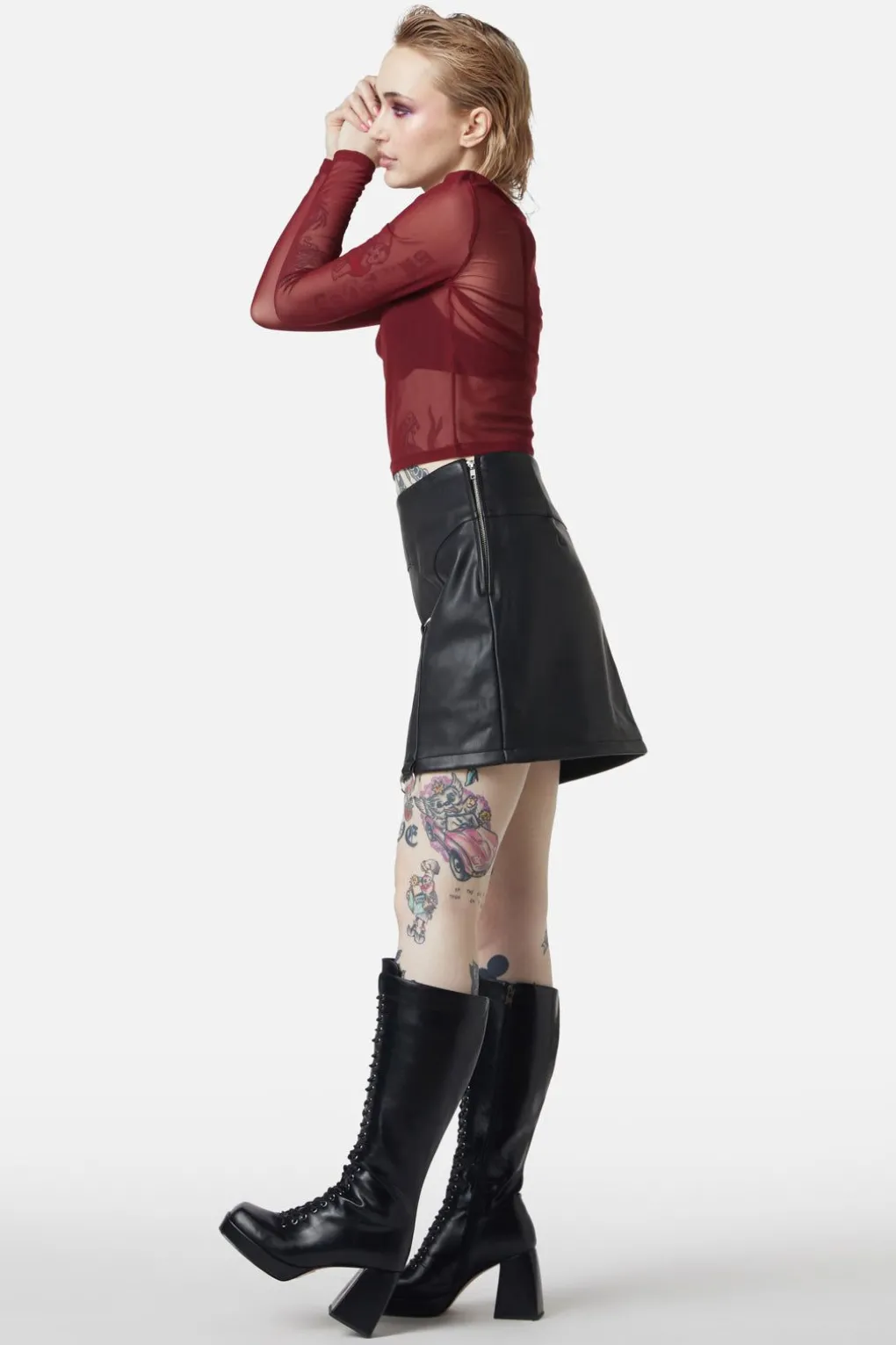 Guarded Pu Skirt