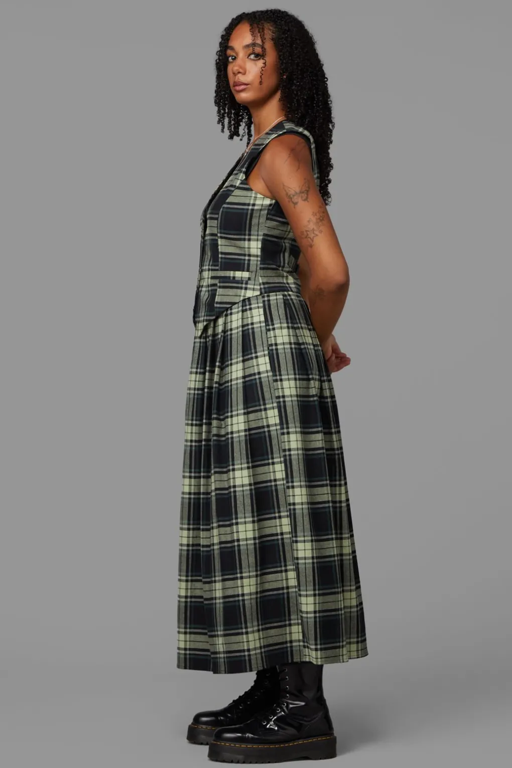 Haunted Bloom Tartan Vest