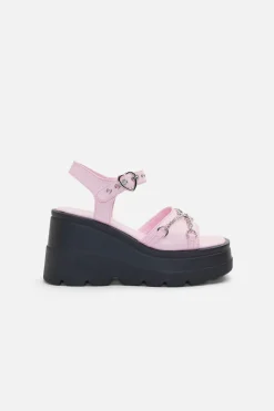 Heart Trim Platform Sandal