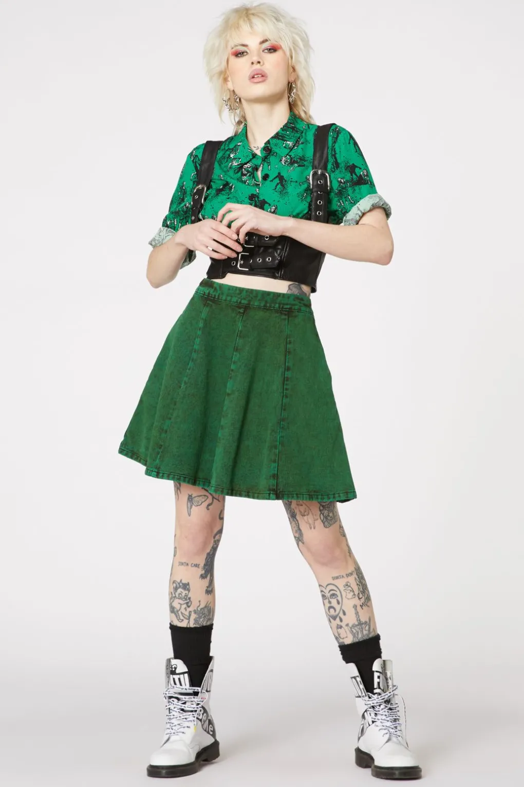 Joyride Acid Wash Mini Skirt