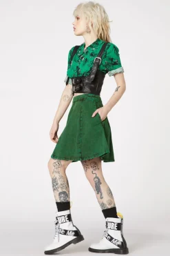 Joyride Acid Wash Mini Skirt