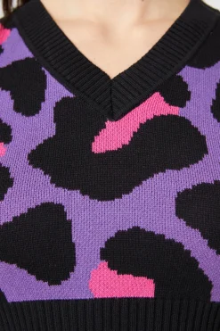 Major Meow Cropped Knit