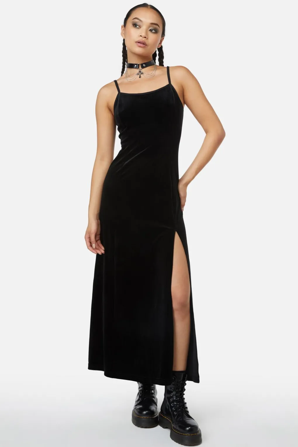 Obsidian Velvet Dress