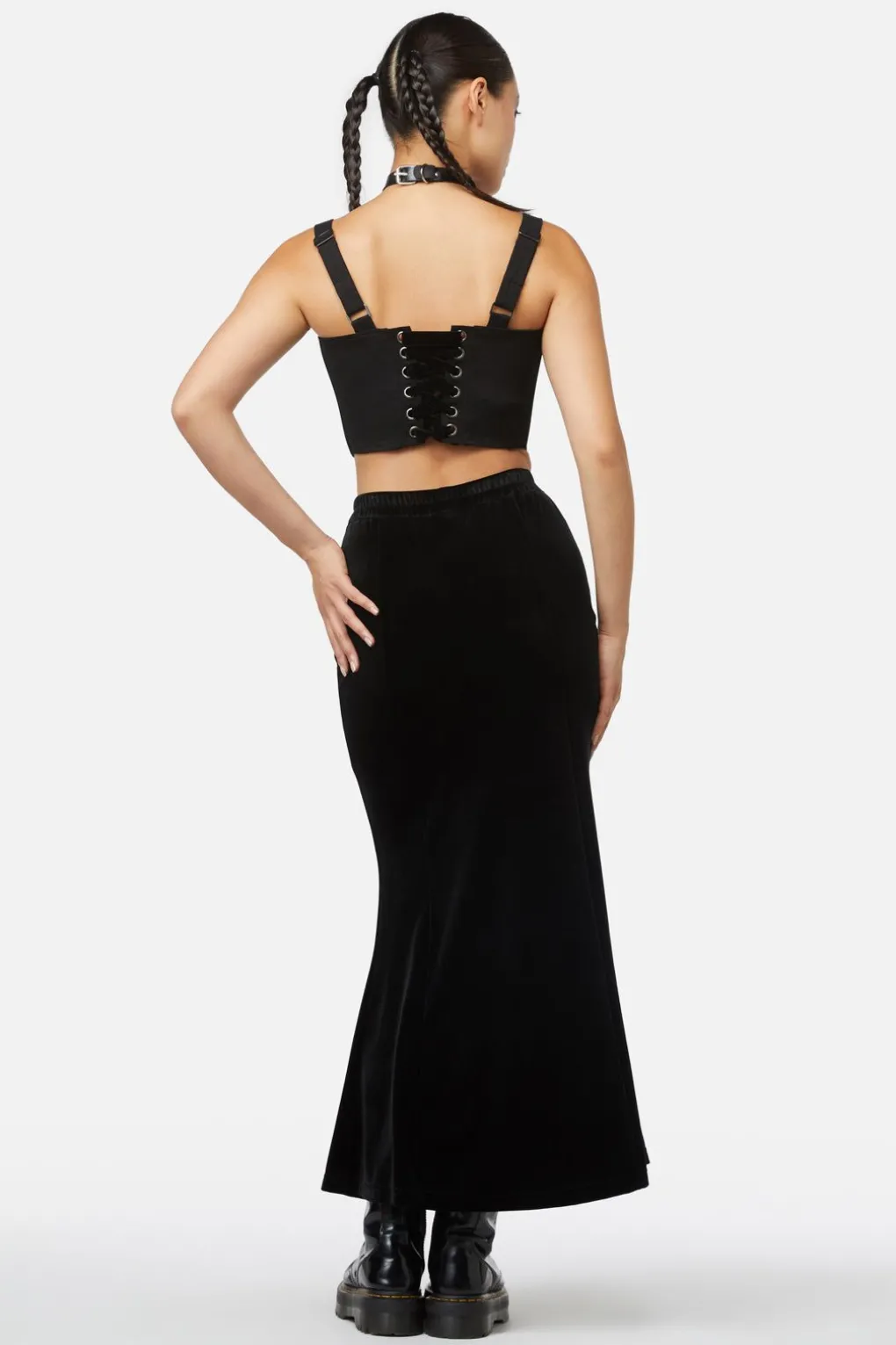 Obsidian Velvet Skirt