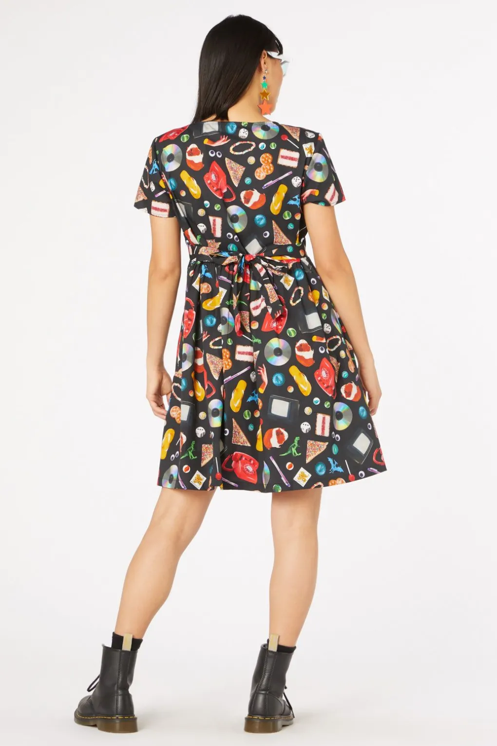 Old Days Print Cotton Dress