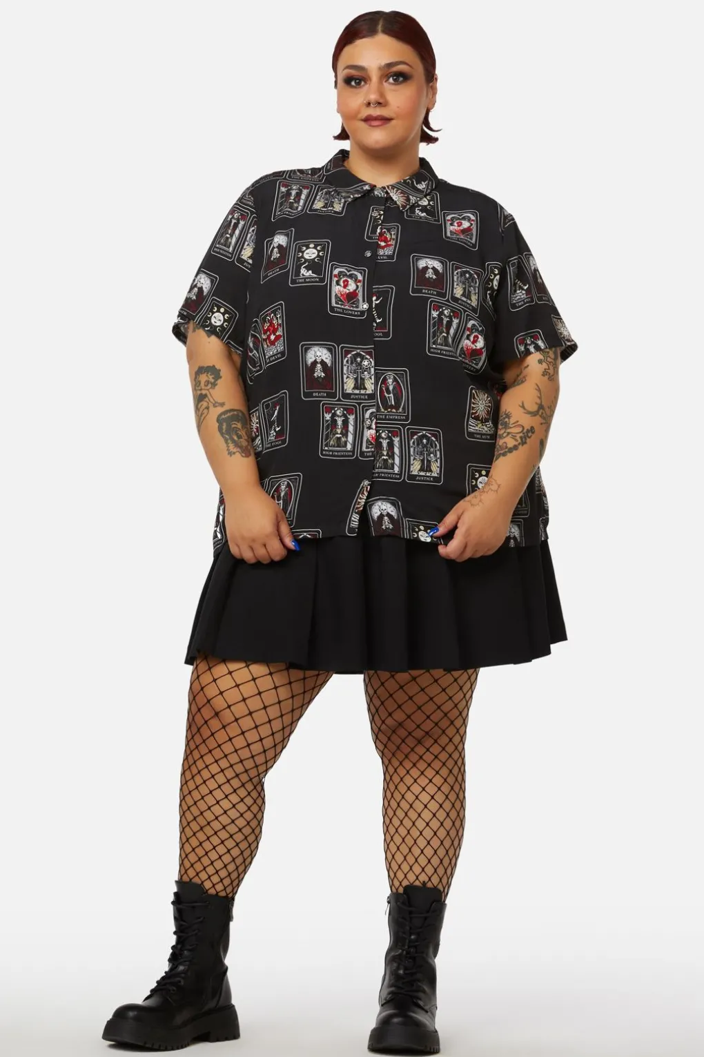 Plus Size Wide Fishnet Tights