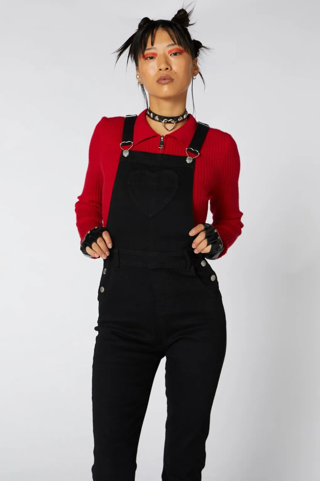 Pocket Heart Denim Overall