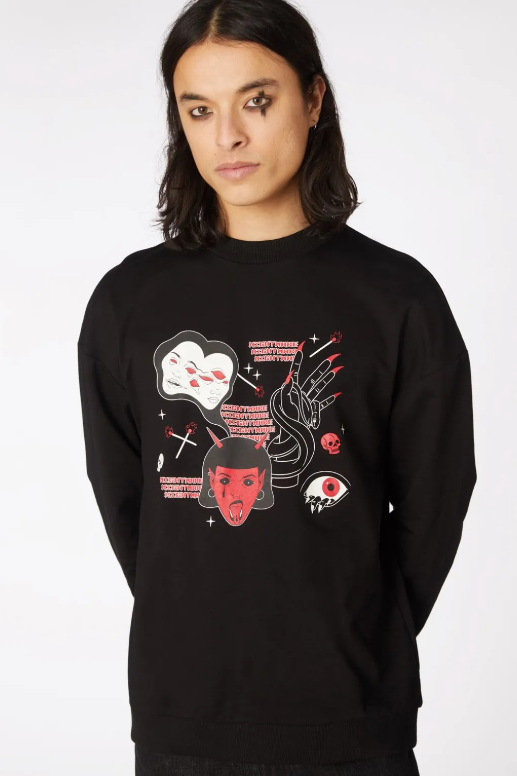 Print Goth Sweater