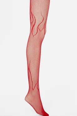 Red Flame Tights