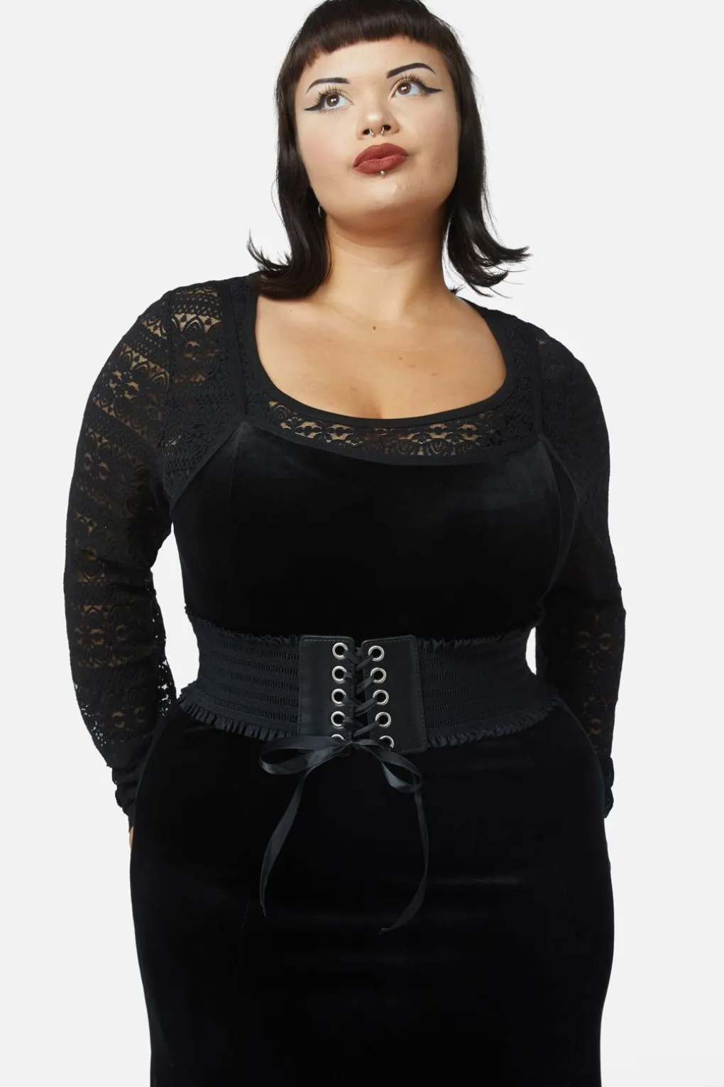 Ruffle Trim Waist Belt