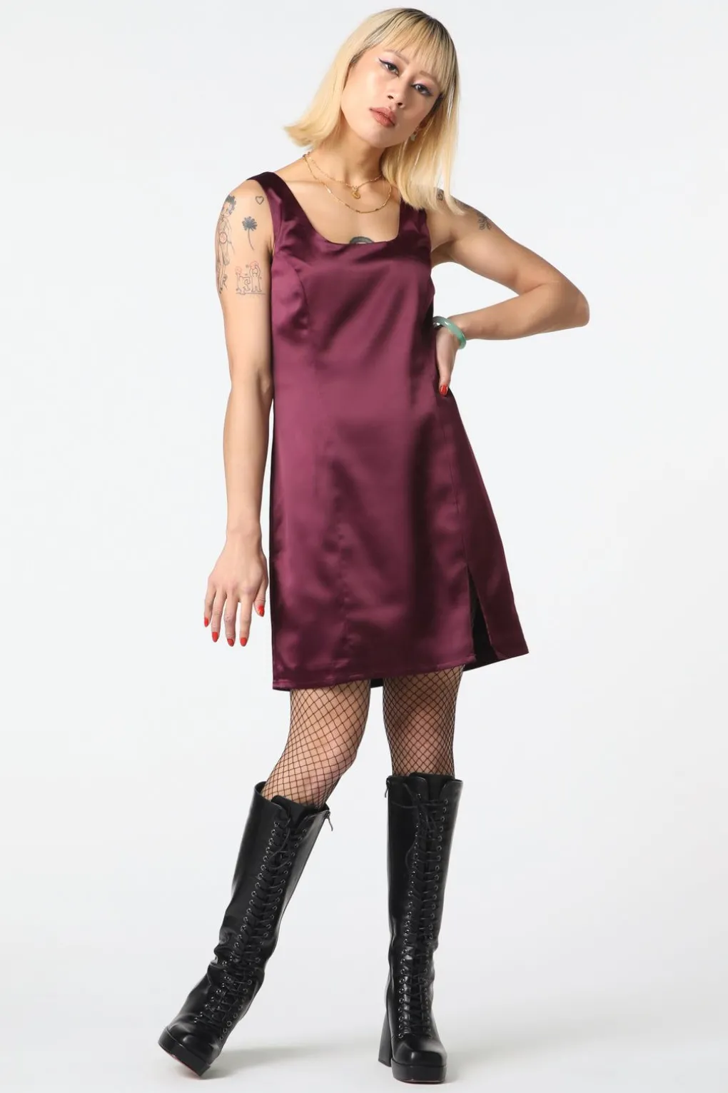Satin Mini Dress