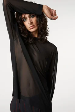 Sheer Basic Long Sleeve Top