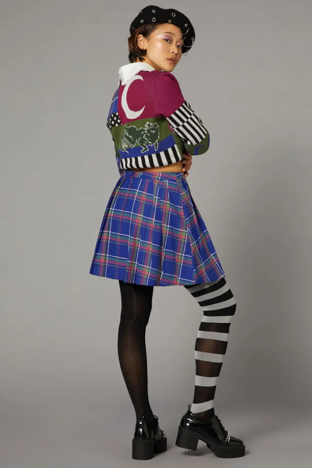 Werewolf Tartan Goth Skirt