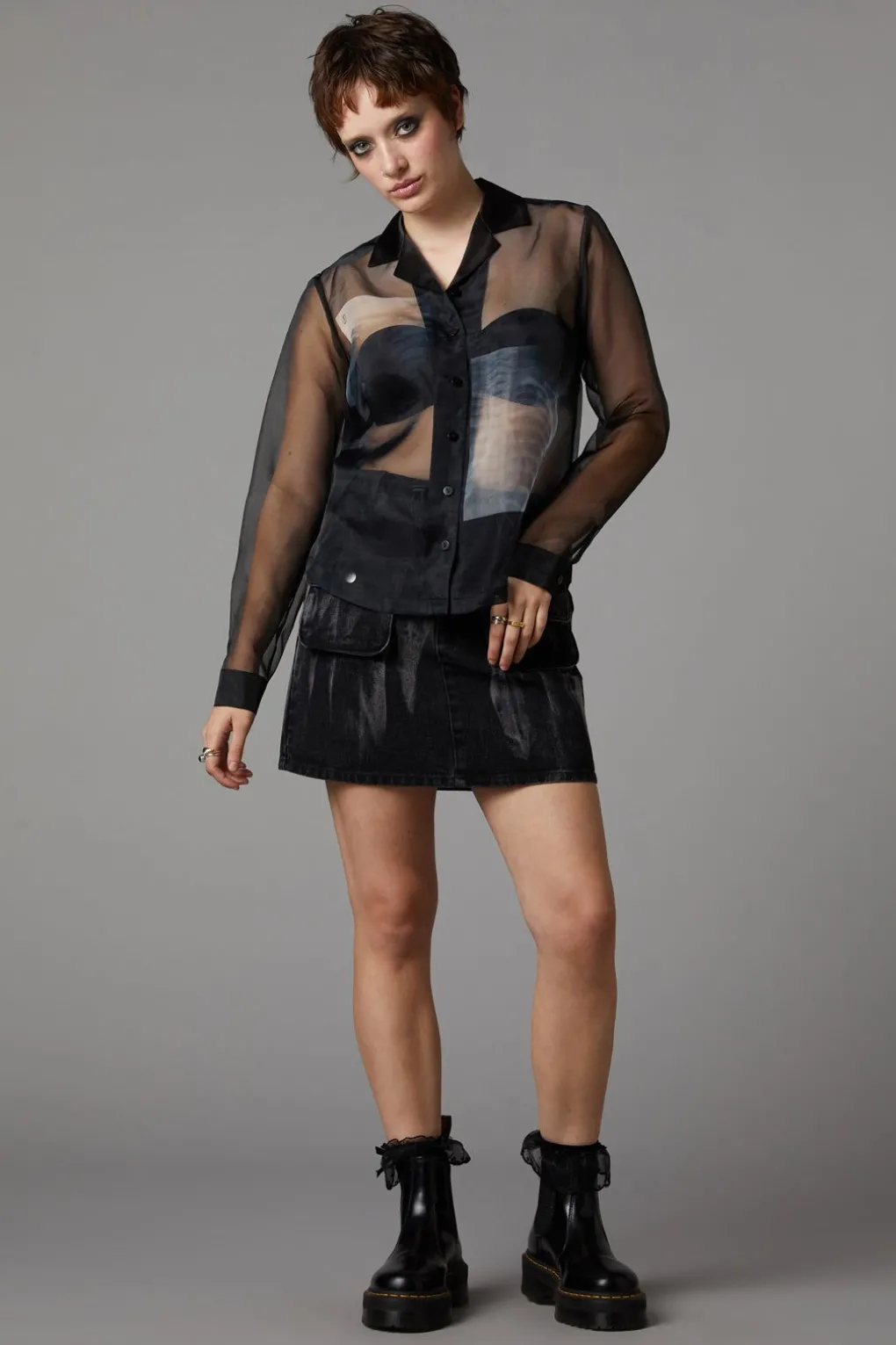 X-Ray Print Blouse